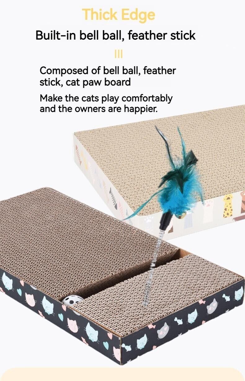 Pet Cat Non-flaking Scratch-resistant Corrugated Paper Grinding Claw Toys