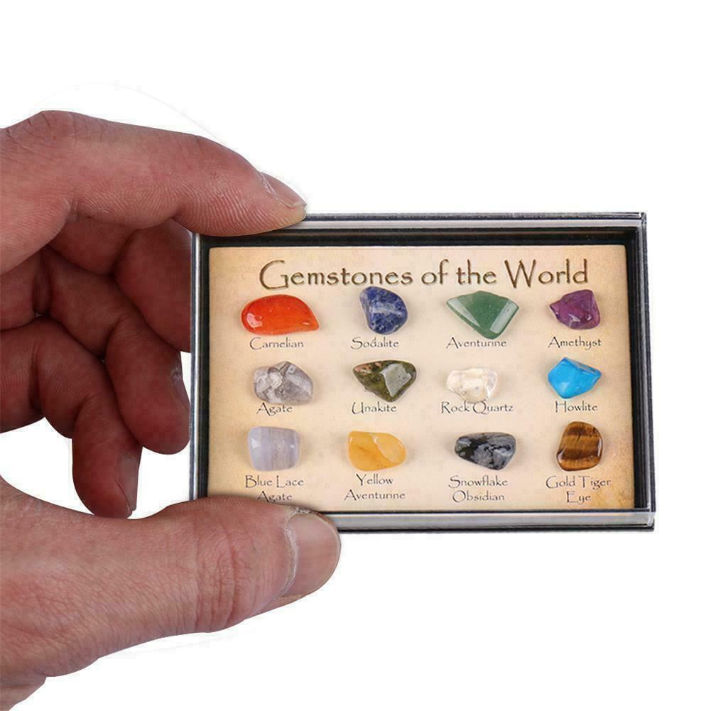 Gift idea Polished Healing Crystal Natural Gemstone Collection Stone Kit Set