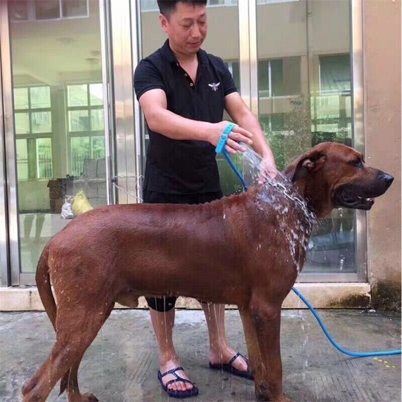 Adjustable Pet Bathing Tool Silicone Bath Brush Spraying Water Massage Hair
