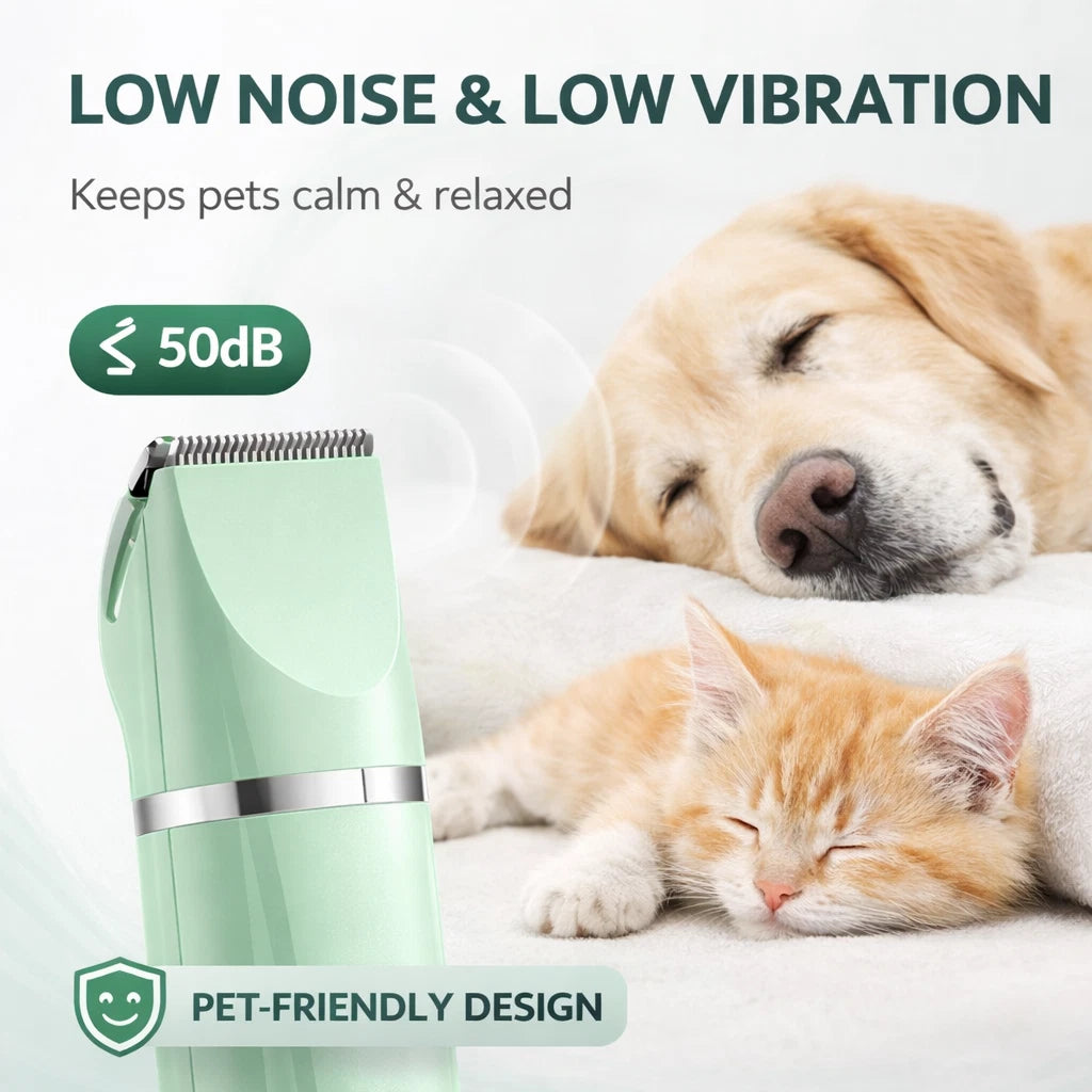 4 in 1 Pet Grooming Clipper Kit Dog Cat Hair Trimmer Nail Grinder Low-noise USB