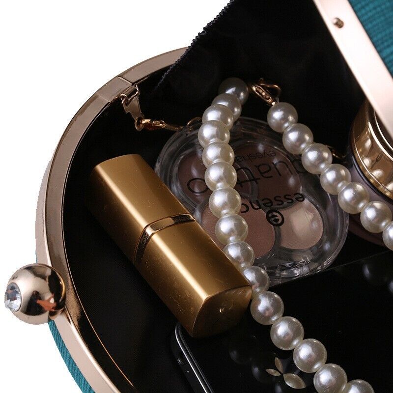 New Fashion Ladies Knit Wedding Bridal Evening Party Clutch Chain Handbag Bag