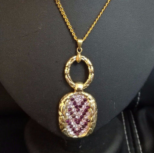 New Women Rhinestone Chain Crystal Necklace Pendant Lady's Fashion Jewelry