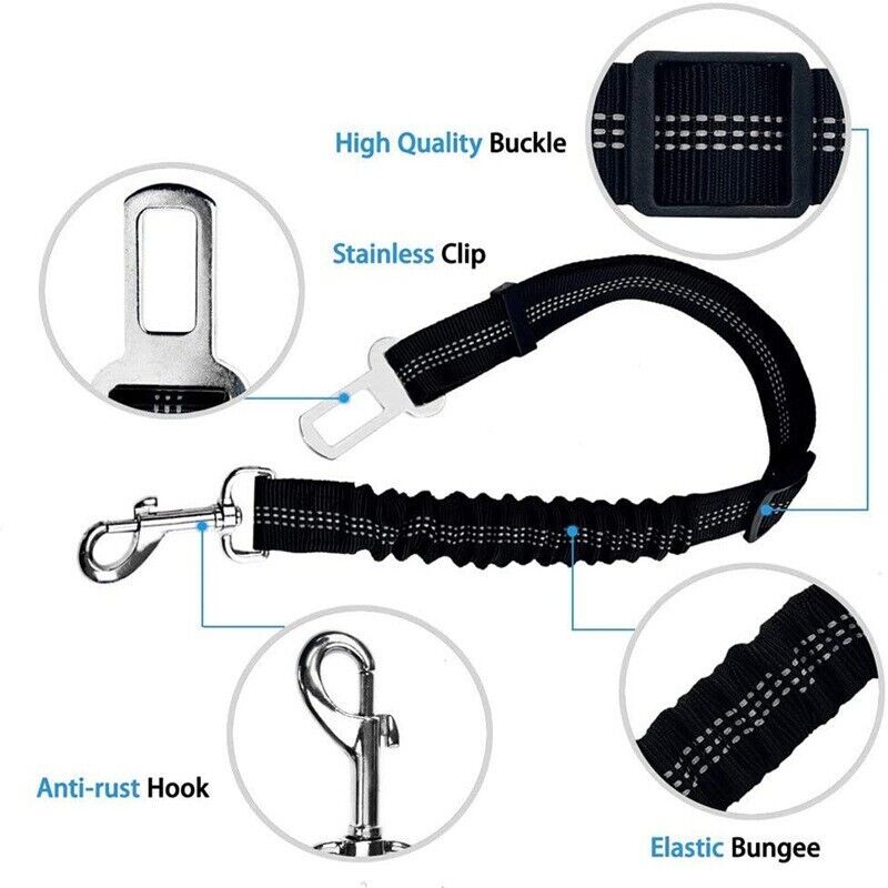Multi-functional Pet Car Safety Rope Retractable Leash Dogs Traction Seat Belt