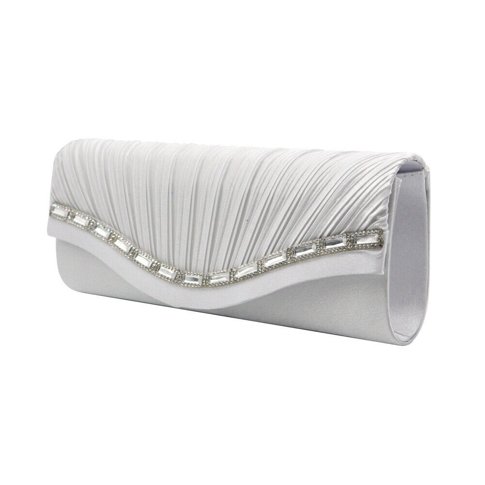 Women Satin Evening Bags Clutch Purses Wedding Formal Handbags Party Prom Clutches