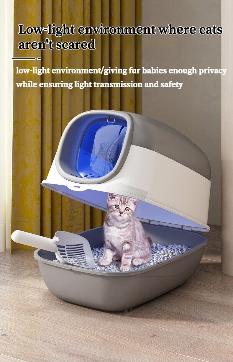 UVC Sterilization Fully Enclosed Cat Litter Box Pet Toilet Odour Control Basin