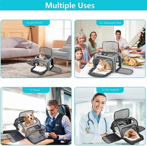 Pet Carrier Large Capacity Expandable Collapsable Package Dog Cat Carry Bag