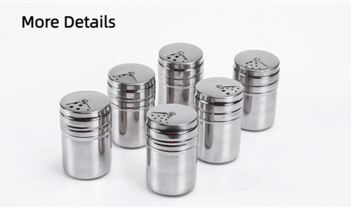 Outdoor Barbecue Portable Stainless Steel Kitchen Seasoning Jar 6 In 1 Set