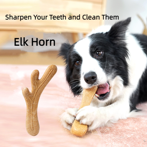 New Pet Molar Stick Wood Plastic Antler Bite Resistant Boredom Dog Toys