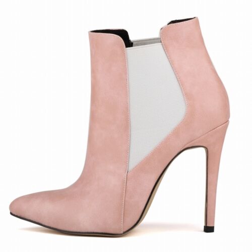WOMEN FAUX LEATHER HIGH HEELS STILETTO BOOTS SEXY HOT