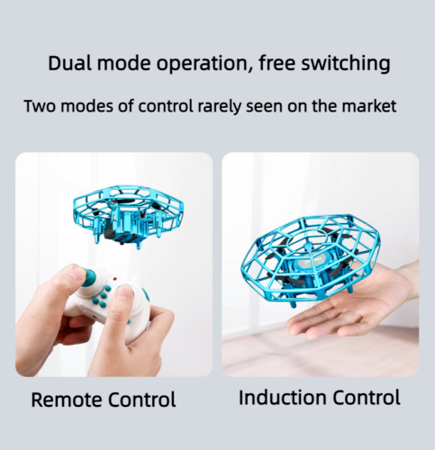 Mini Smart Gesture Sensing UFO Quadcopter Fall Resistant Suspension Aircraft Toy