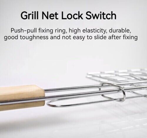Outdoor BBQ Clips Durable Tools Thick Camping Cooking Net Grilled Fish Tong