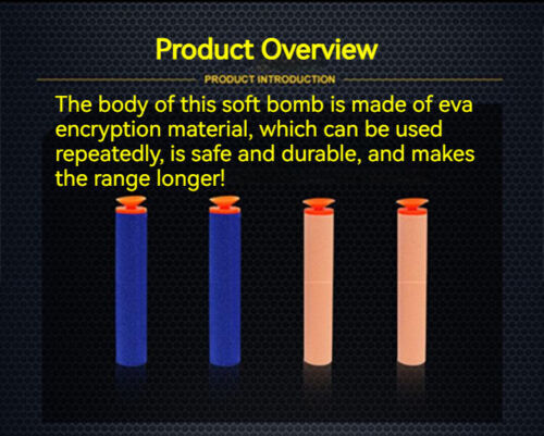 Durable Universal Foam Sponge EVA Bullets For Softball Repeating Toy Guns