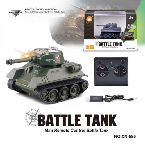 Kid Boy Toy Gift Remote Control Scale High Simulation Speed Mini RC Battle Tank
