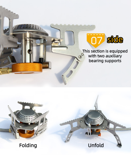 Outdoor Split Type Stove Head Portable Gas Range Camping Stainless Steel Stove