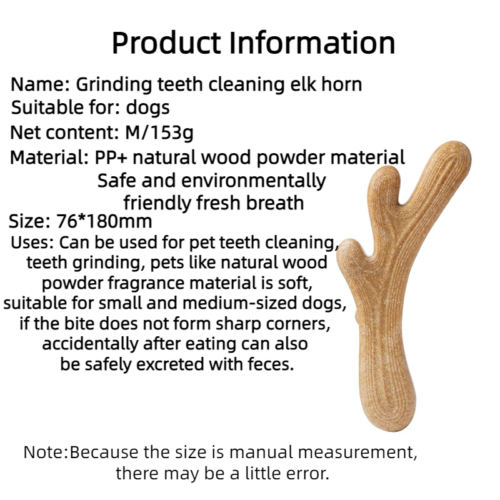 New Pet Molar Stick Wood Plastic Antler Bite Resistant Boredom Dog Toys
