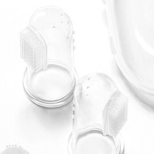 Silicone Pet Toothbrush Brushing Cats Dogs Small Breed Clean Finger Glove Design