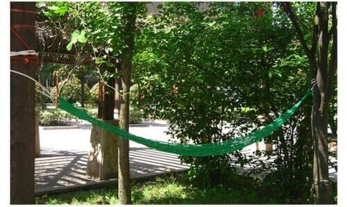 Outdoor Travel Hiking Swing Hammock Portable Aerial Nylon Rope Leisure Mesh