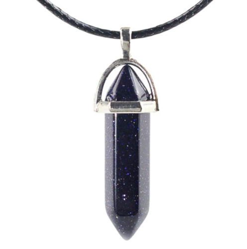 Natural Quartz Crystal Chakra Cut Gemstone Pendant Healing Point Reiki Necklace