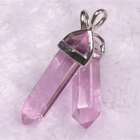 Natural Quartz Crystal Chakra Cut Gemstone Pendant Healing Point Reiki Necklace