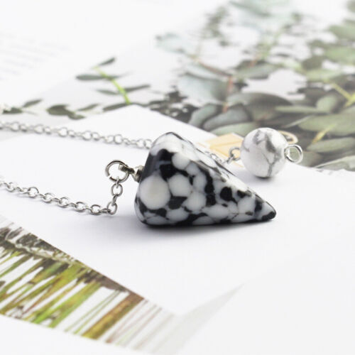 Fashion Crystal Stone Spirit Pendulum Hexagonal Conical Cut Energy Stone Pendant