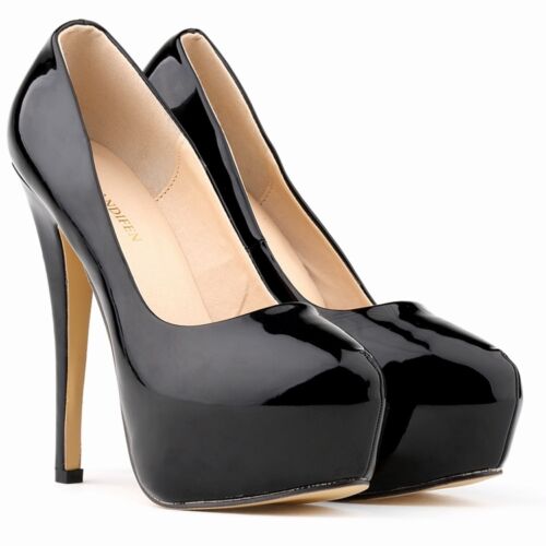 New Fashion QUALITY EVERYDAY SEXY LADY WOMEN PATENT PLATFORM HIGH HEELS SHOES