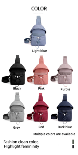 Waterproof Nylon Crossbody Lightweight Chest Bag Portable Single Shoulder Bag
