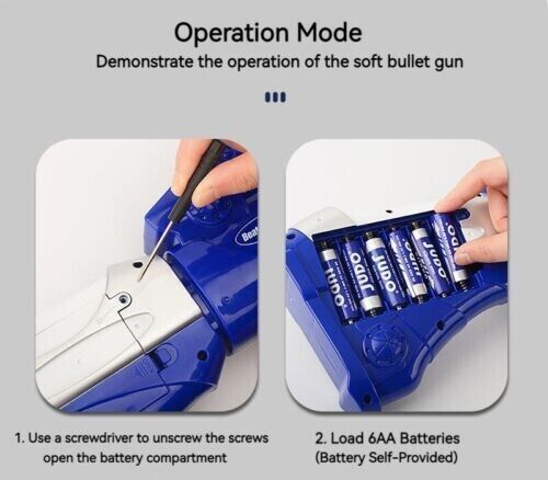 Soft Bullet Simulation Shooting Sound Effects Children's Electric Target Gun