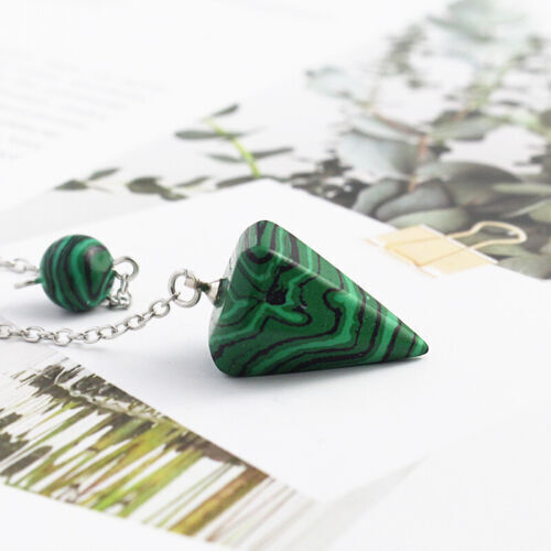 Fashion Crystal Stone Spirit Pendulum Hexagonal Conical Cut Energy Stone Pendant