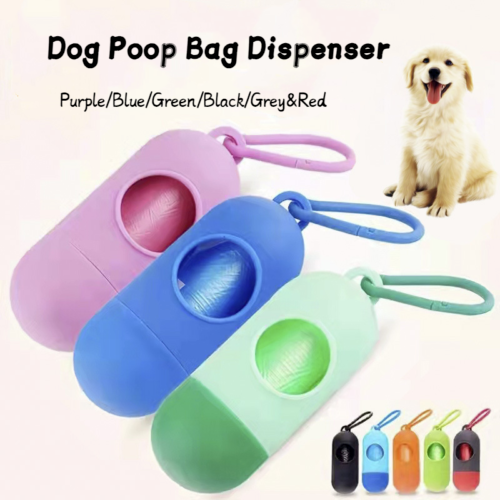 Pet Poop Bag Dispenser Waste Disposable Clean Poo Holder Pick-Up Puppy Garbage