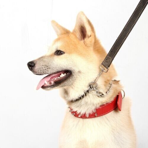 New Large And Medium Size Dog PU Leather Rivet Collar Punk Style Dog Collar