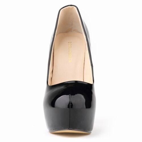 New Fashion QUALITY EVERYDAY SEXY LADY WOMEN PATENT PLATFORM HIGH HEELS SHOES
