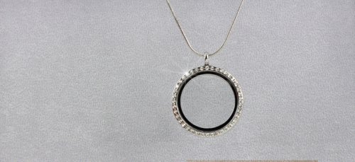 FASHION Living Memory Floating Charm Crystal Glass Round Locket Pendant Necklace