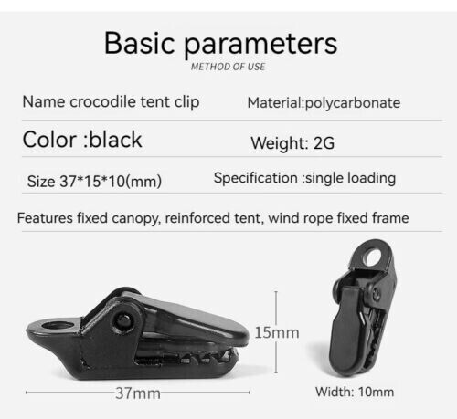 Windproof Fix Tent Additional Pull Point Outdoor Camping Tent Crocodile Clips