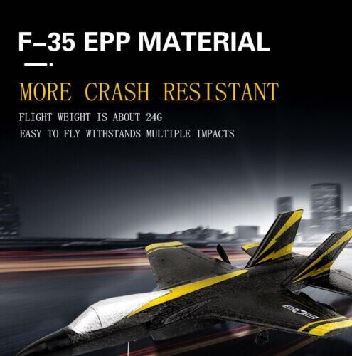 FX635 Anti-collision RC Glider Fixed Wing F35 Fighter Jet Plane Model With Light