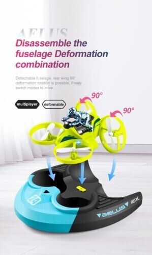 V24 Remote Control Aircraft Sea Land And Air 3-In-1 Unmanned Helicopter 4-axis