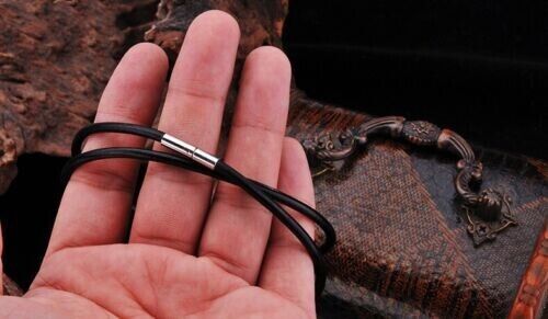 Unisex Fashionable Cowhide Rope Versatile Stainless Steel Buckle Necklace