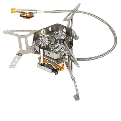 Outdoor Portable Split Type Three-head Stove Camping Picnic Windproof Stove Head