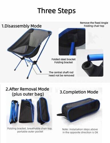 Outdoor Camping Aluminum Alloy Ultra Light Portable Leisure Back Folding Chair