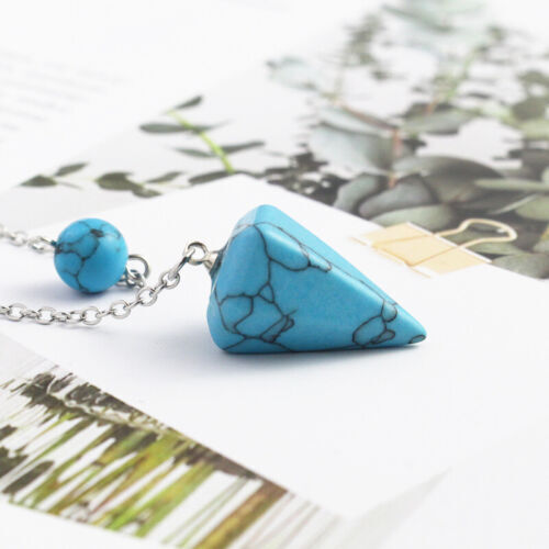 Fashion Crystal Stone Spirit Pendulum Hexagonal Conical Cut Energy Stone Pendant