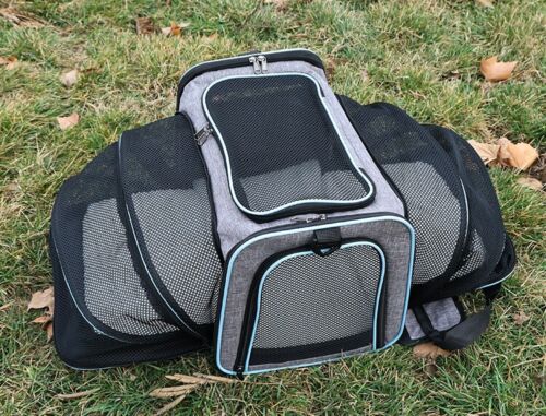 Pet Carrier Large Capacity Expandable Collapsable Package Dog Cat Carry Bag