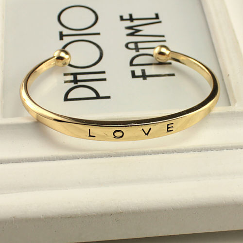 NEW Fashion Women’s Stainless Steel Screw Hand Love Wedding Cuff Bangle Bracelet