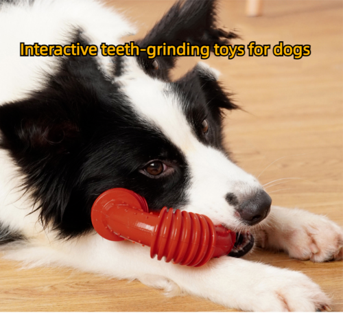 Dog Toys Rubber Bite Resistant Molar Tooth Cleaning Threaded Ring Pet Toys