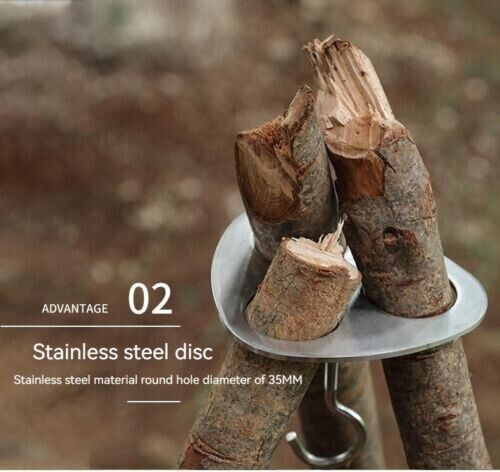 Outdoor Portable Pot Triangular Foot Holder Hanger Camping Stainless Steel Shelf