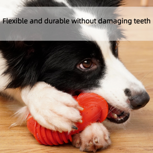 Dog Toys Rubber Bite Resistant Molar Tooth Cleaning Threaded Ring Pet Toys