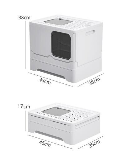 Simple Cleaning Drawer Type Pet Toilet Fully Anti-Splash Enclosed Cat Litter Box