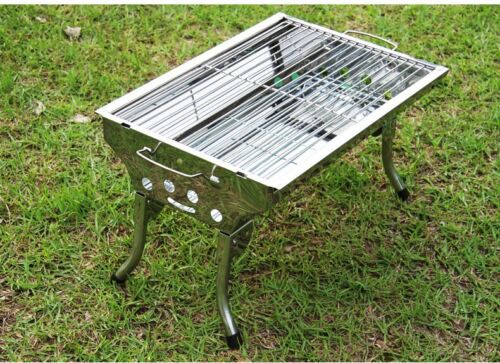 New Large Charcoal BBQ Grill Portable Outdoor Barbecue Foldable Camping