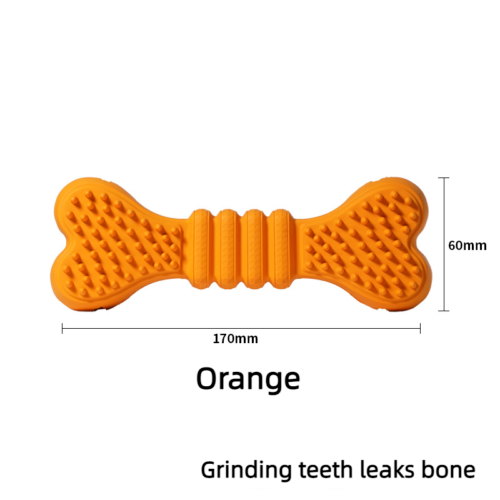 Leaky Food Bone Shaped Pet Toys Dog Toy Gnawing Teeth Grinding Teeth Cleaning
