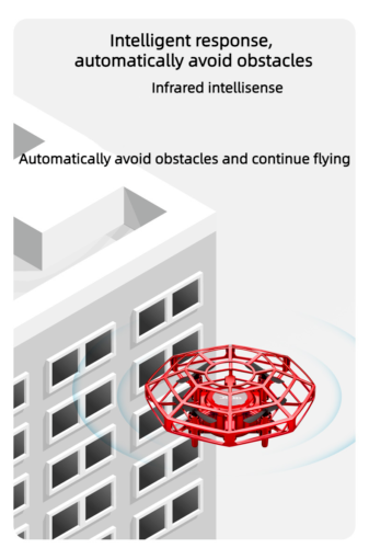Mini Smart Gesture Sensing UFO Quadcopter Fall Resistant Suspension Aircraft Toy