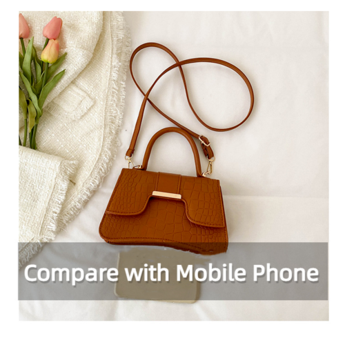 Women's Fashion Crocodile Stripe Simple Handbag Shoulder Bag Crossbody Bag