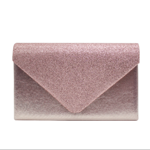 NEW Shining Satin Ladies Evening Clutch Bag Wedding Bridal Chain Handbag Wallet